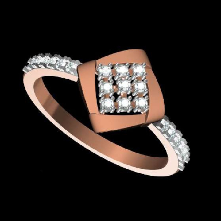 Rhombus Diamond Ring