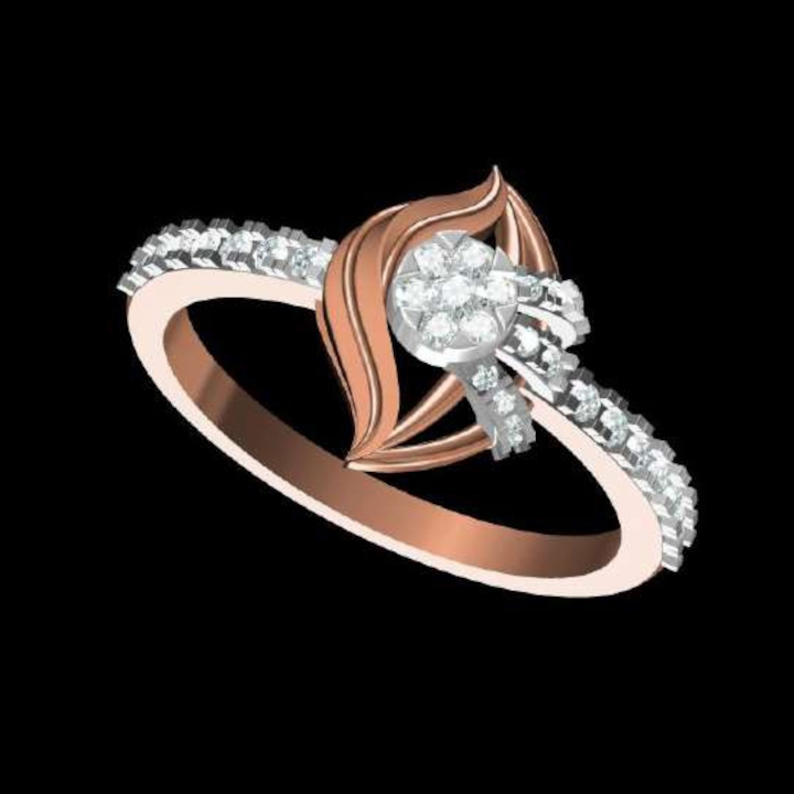 Leaf Design Fancy Diamond Ring