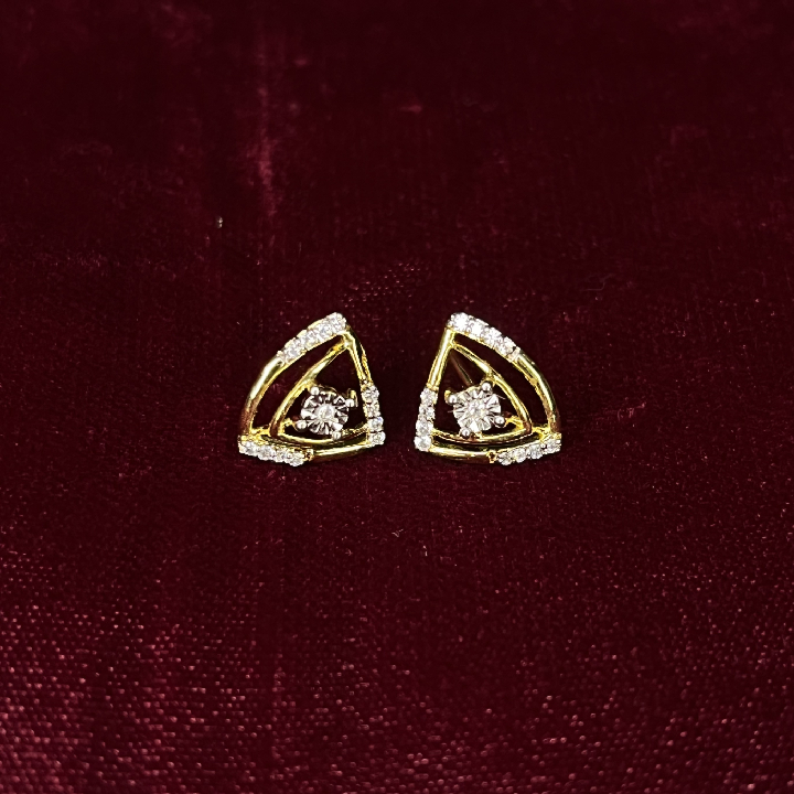 Trendy Triangle Gold Stud