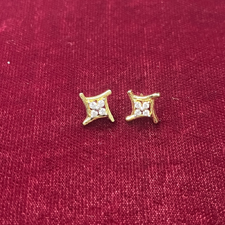 Dazzling Quads Gold Studs