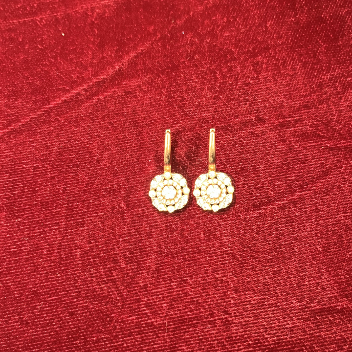 Round Shaped Gold  Earrings